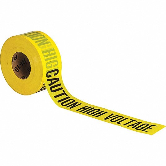 KVM Tools 91458 Barricade Tape 1,000 ft Lg, 3 in Wd, Caution High Volt Legend, Polyethylene - KVM Tools Inc.KV35XM30