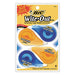 Bic BICWOTAPP418 Correction Tape, Assorted, Applies Dry/Tear-Resistant, 1/8 in Correction Tape Wd, 4 PK