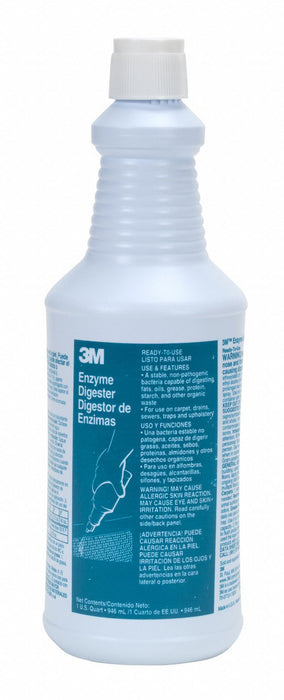 3M 34753 Enzyme Digester, Bottle, 1 qt Container Size, Liquid, Ready to Use, Wintergreen, 12 PK