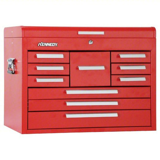 Kennedy 360R Top Chest 10 Drawers, Light Duty, 26 1/8 in Overall Wd, 12 1/8 in Overall Dp, Keyed - KVM Tools Inc.KV818HN7