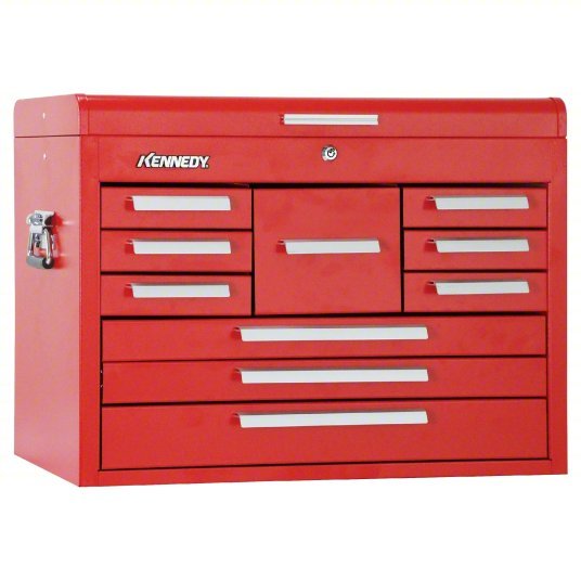 Kennedy 360R Top Chest 10 Drawers, Light Duty, 26 1/8 in Overall Wd, 12 1/8 in Overall Dp, Keyed - KVM Tools Inc.KV818HN7