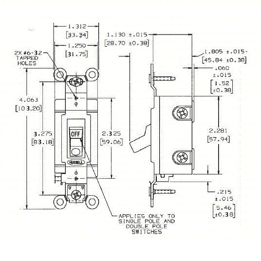 Hubbell HBL1224I Wall Switch Toggle Switch, 4-Way, Ivory, 20 A, Screw Terminals - KVM Tools Inc.KV5Z727