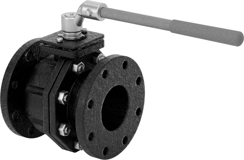 McMaster 3634K58 Flanged On/Off Ball Valve, Cast Iron Body, 4 Pipe Size, Lockable Lever Handle, 200 psi