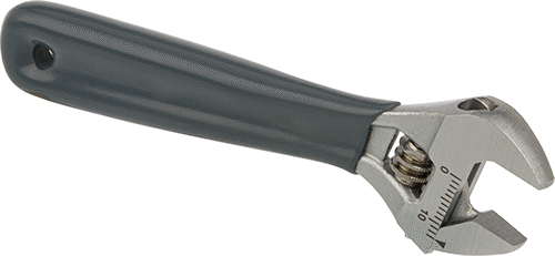 McMaster 3643N21 Cushion - Grip Adjustable Wrench Chrome Plated, 4" Overall Length, 1/2" Maximum Jaw Capacity - KVM Tools Inc.KV3643N21