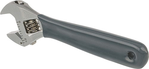 McMaster 3643N21 Cushion - Grip Adjustable Wrench Chrome Plated, 4" Overall Length, 1/2" Maximum Jaw Capacity - KVM Tools Inc.KV3643N21