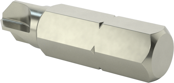 McMaster 36735A52 Torq-Set® Driver Bit, 1/4" Hex Shank, for No. 8 Screw Size, Steel, Tamper Resistant