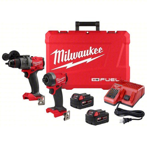Milwaukee 3697 - 22 Cordless Combination Kit 18 V Volt, 2 Tools, 1/2 in Hammer Drill, (1) Carrying Case - KVM Tools Inc.KV794JL0