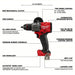 Milwaukee 2904 - 20 Cordless Hammer Drill 18V, Compact Premium, 1/2 in Chuck, Keyless, (1) Bare Tool - KVM Tools Inc.KV794JK6