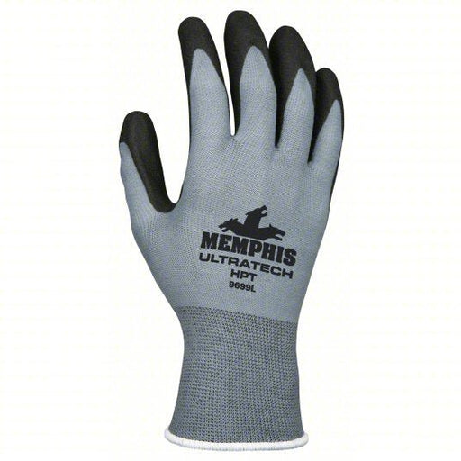 MCR Safety 9699XL Coated Gloves XL (10), Sandy, PVC, Palm, Dipped, ANSI Abrasion Level 4, Black, 1 PR - KVM Tools Inc.KV36H999