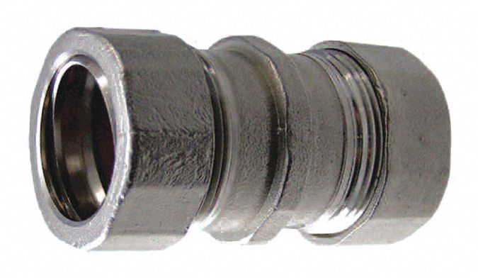 Calbrite S21200CC00 Compression Conduit Coupling, 316 Stainless Steel, 1 1/4 in Trade Size, 2 1/2 in Overall Lg
