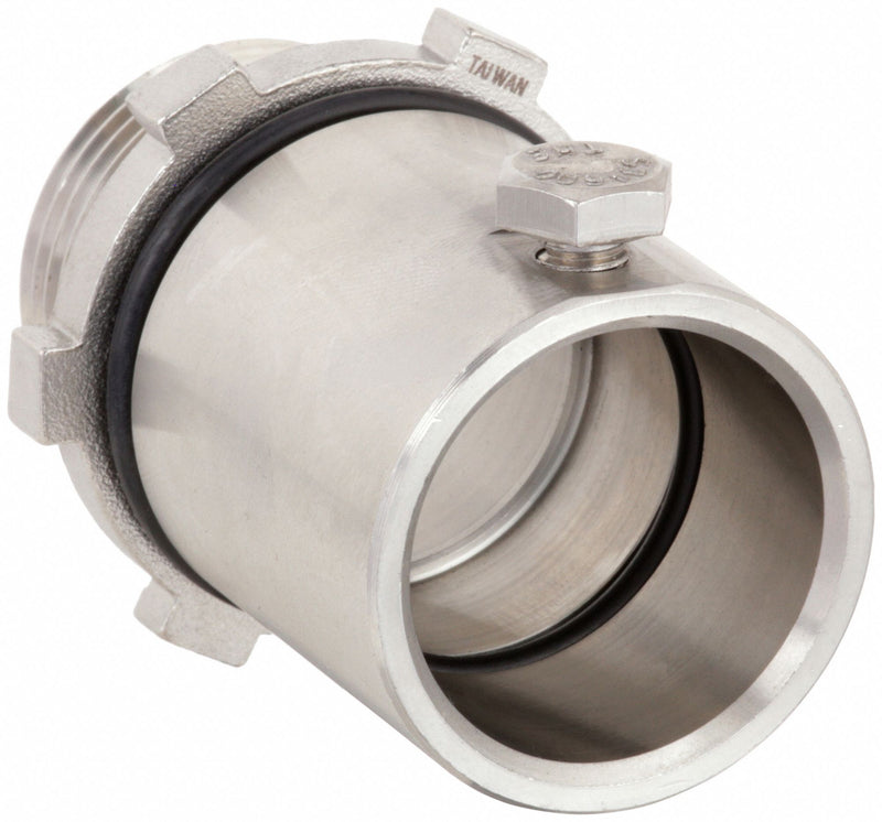 Calbrite S21500MCSS Set Screw Conduit Connector, 316 Stainless Steel, 1 1/2 in Trade Size, 1 15/16 in Overall Lg