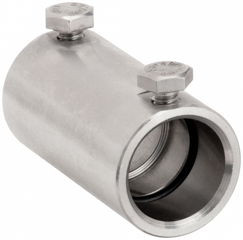 Calbrite S21000CCSS Set Screw Conduit Coupling, 316 Stainless Steel, 1 in Trade Size, 1 3/4 in Overall Lg