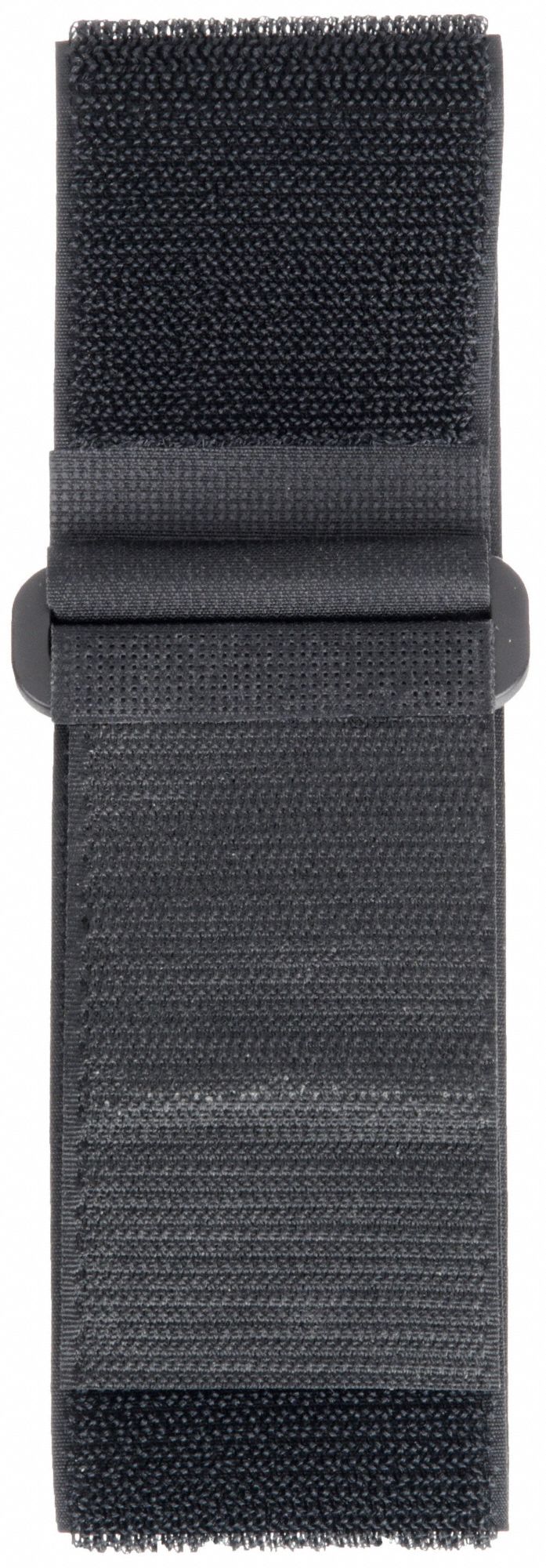 Fastenation 2X24KPVST Hook-and-Loop Cinch Strap, 2 ft Lg x 2 in Wd, Black Polyester, Buckle, 9.55 in Max Bundle, 10 PK