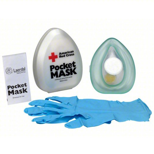 First Aid Only 363705 Pocket Mask 1 People Served, Adult, Disposable, Clamshell Case Type PK10 - KVM Tools Inc.KV36M338