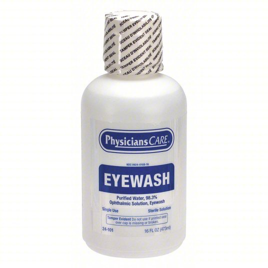 Physicianscare 24 - 101 Single Use Eyewash Bottle 1 No. of Bottles Included, 16 oz Size - KVM Tools Inc.KV36N057