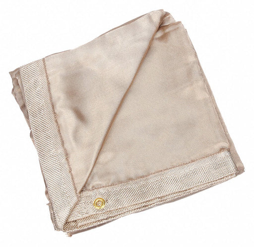 Tillman 594B66 Welding Blanket, Silica-Cloth, 6 ft Wd, 6 ft Lg, Tan, 18 oz/sq yd Material Wt