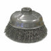 Weiler 14206 Cup Brush Crimped Steel, 5 in Dia, 0.014 in Fill Dia, 5/8" - 11 Arbor - KVM Tools Inc.KV36RC84