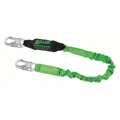 Honeywell Miller 913SS-Z7/6FTGN Shock-Absorbing Lanyard Shock Pack, Steel Snap Hook, Steel Snap Hook, 1 Legs - KVM Tools Inc.KV36WA06