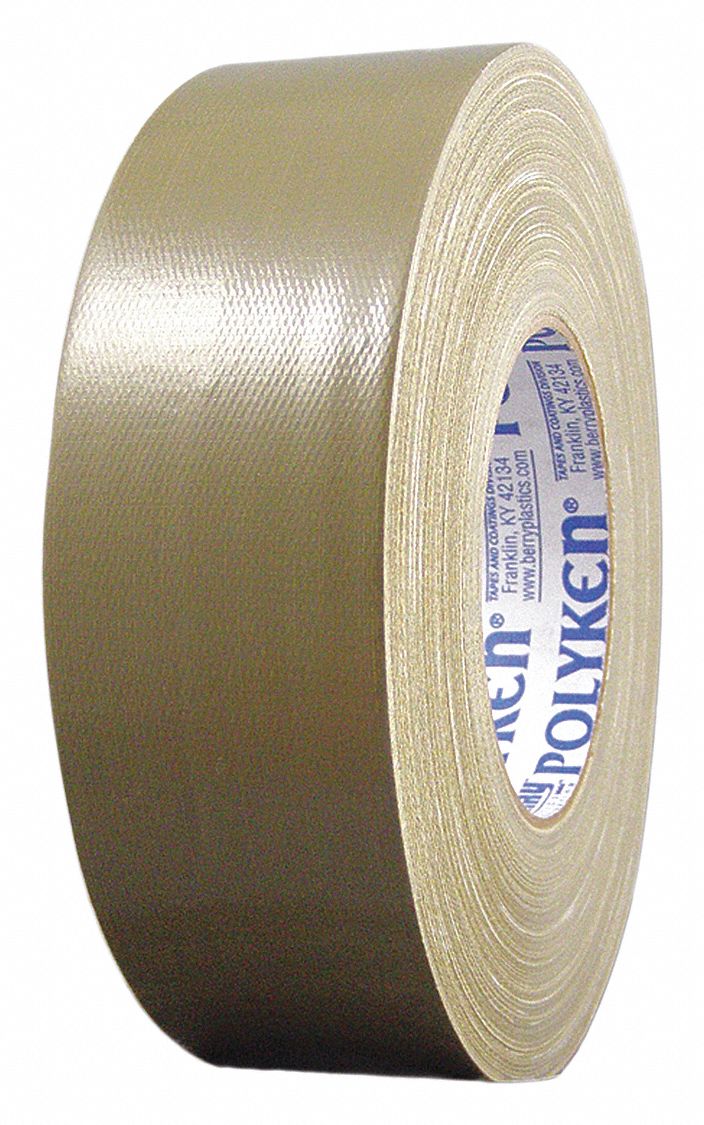 Polyken 231 Heavy-Duty Duct Tape, Olive Drab, 4 in x 60 yd, 12 mil, Cloth, Rubber Adhesive