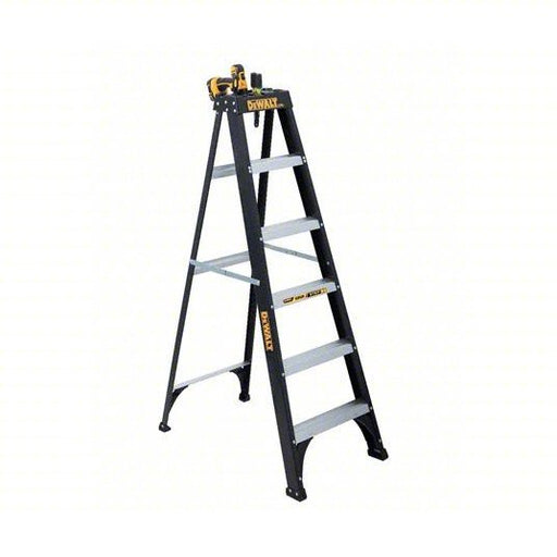 Dewalt DXL3110-06 Stepladder 6 ft Ladder Ht, 5 Steps, 250 lb, 40 7/16 in Base Spread, 23 1/2 in Bottom Wd - KVM Tools Inc.KV36Y404