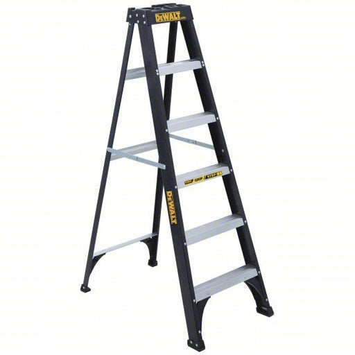Dewalt DXL3110-06 Stepladder 6 ft Ladder Ht, 5 Steps, 250 lb, 40 7/16 in Base Spread, 23 1/2 in Bottom Wd - KVM Tools Inc.KV36Y404