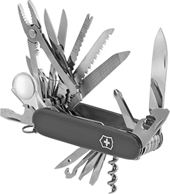 McMaster 3791A11 Swiss Army Knife Swiss Champ Model - KVM Tools Inc.KV3791A11