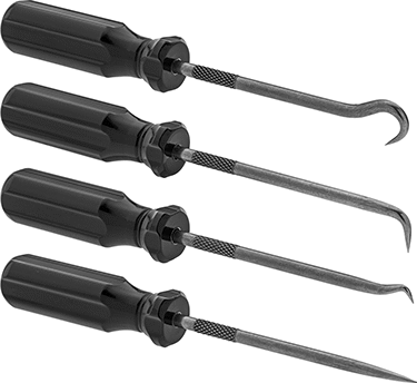 McMaster 3842A35 4 - Piece Screwdriver Handle Pick Set - KVM Tools Inc.KV3842A35