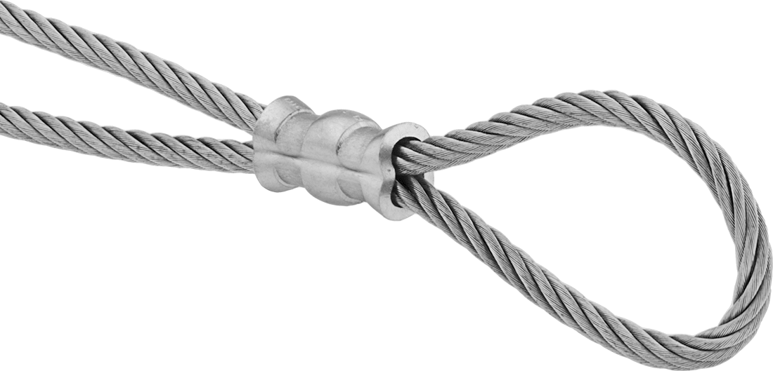 McMaster 3883T47 Wire Rope Compression Sleeve (For Lifting), Tin-Plated Copper, for 1/4" Stainless Steel/Steel Rope, Pack of 5, MS51844