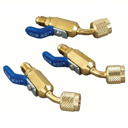Yellow Jacket 93842 Ball Valve 9 in Lg, 45° Angle, Input 1/4 in Male, Output 1/4 in Female - KVM Tools Inc.KV38D867