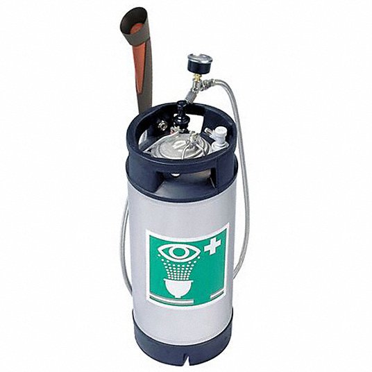 Hughes Safety 38GEW Portable Eyewash 4 gal Tank Capacity, Eyes and Face Coverage, Water Preservative
