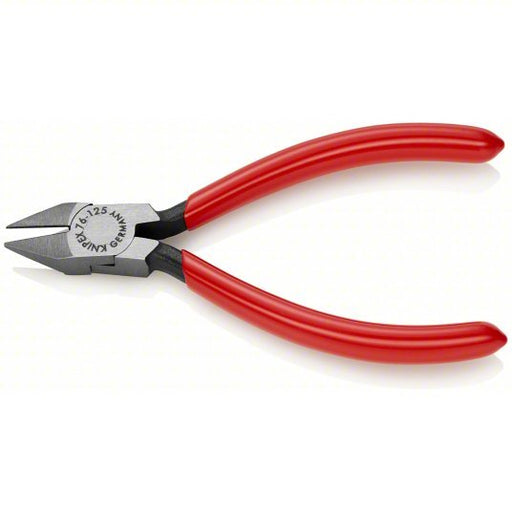 Knipex 76 81 125 Diagonal Cutting Plier Std, Straight, Oval, 7/8 in Jaw Lg, 5/8 in Jaw Wd, 5 in Overall Lg, Polished - KVM Tools Inc.KV38TG94