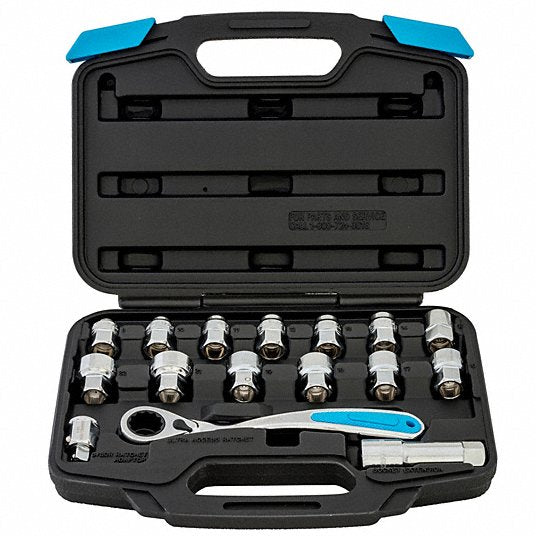 Channellock 39100 3/8" Drive Socket Set, SAE, Metric, 16 pcs - KVM Tools Inc.KV38UU83