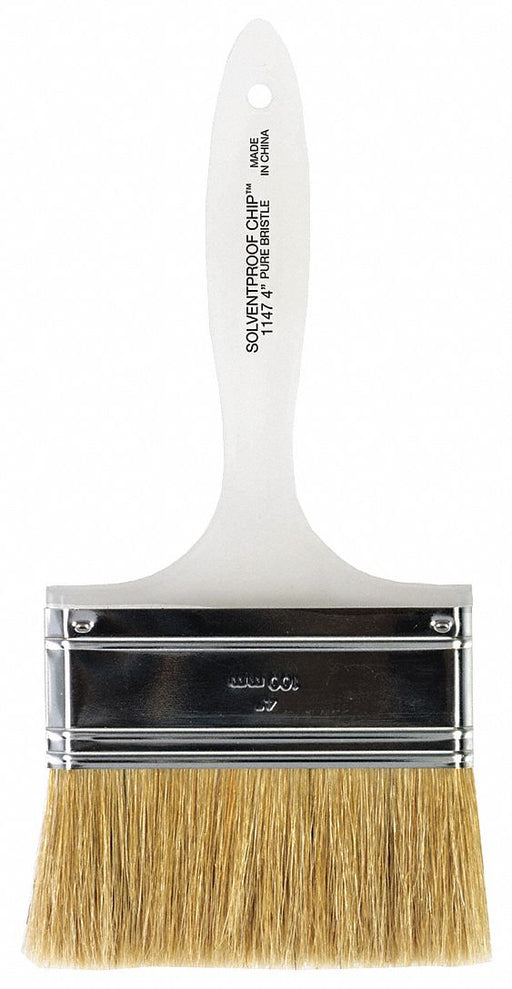 Wooster 1147-4 Paint Brush, Chip Brush, 4 in, Natural, China Hair PK6