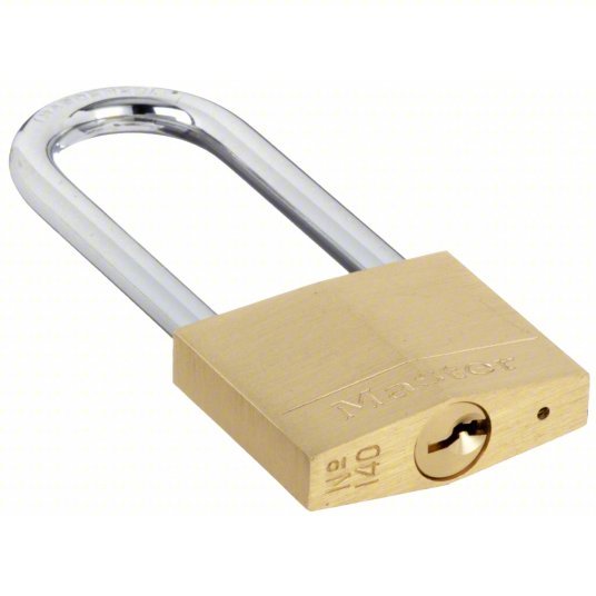Master Lock 140DLH Padlock 2 in Vertical Shackle Clearance, 13/16 in Horizontal Shackle Clearance, 1/4 in Shackle Dia - KVM Tools Inc.KV38W797