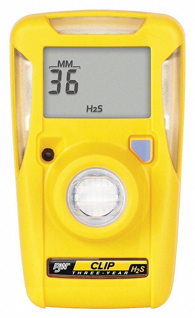 Honeywell BWC3-H Single-Gas Detector, Hydrogen Sulfide, 1 Sensors, Rechargeable Lithium, Maint-Free, LCD