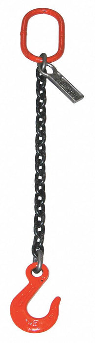 Lift-All 1SOSW8X10 Single Leg Chain Sling, 1 in Chain Trade Size, 80 Chain Grade, Sling Hook, Alloy Steel