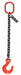 Lift-All 1SOSW8X10 Single Leg Chain Sling, 1 in Chain Trade Size, 80 Chain Grade, Sling Hook, Alloy Steel