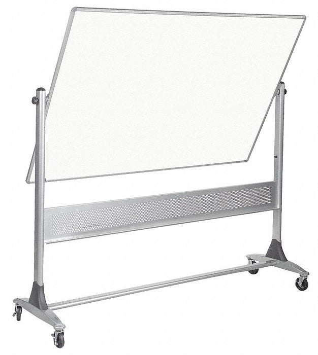 Balt 669RG-DD Reversible Mobile Dry Erase Board, 48 x 72 in, Porcelain, Aluminum Frame, White