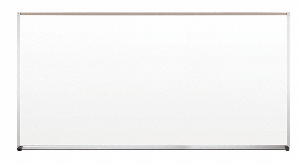 Balt 202AH Dry Erase Board, Porcelain, Framed, 48 x 96 in, Aluminum Frame, White, Magnetic, Interior