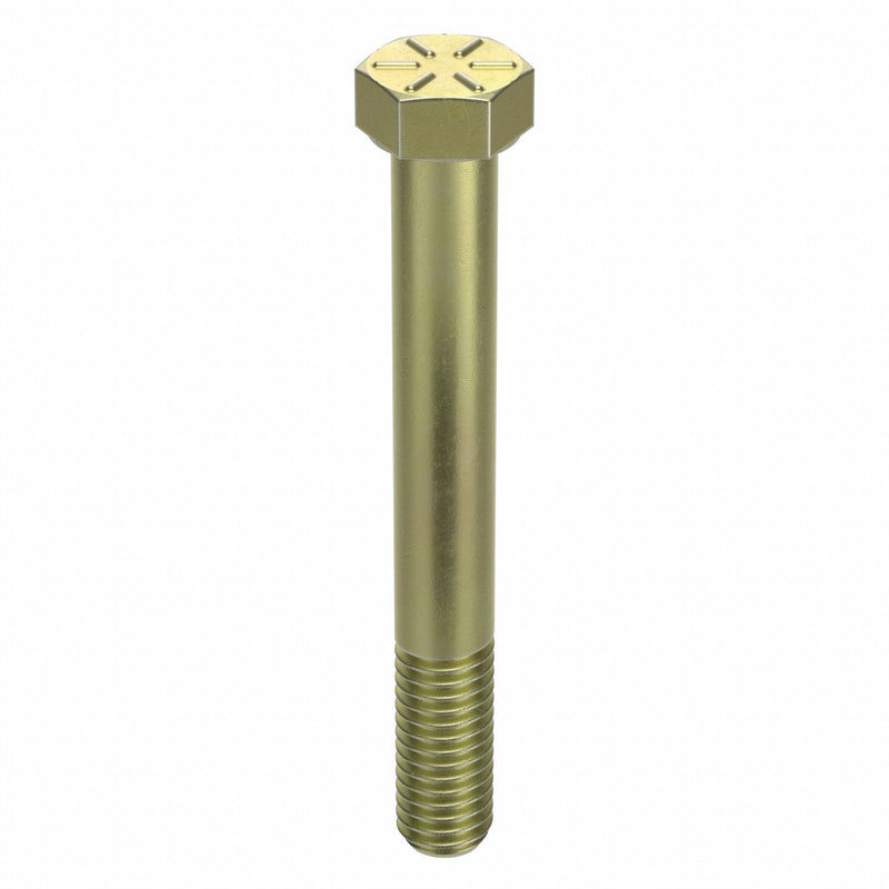 Approved Vendor N04104.037.0300 Hex Head Cap Screw, Steel, Grade 8, Zinc Yellow, 3/8"-16, Coarse, 3 in lg, Made in USA*, Inch, 25 PK
