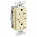 Hubbell GFRTW20I GFCI Receptacle Duplex, Ivory, 5 - 20R, 20 A, 125V AC, 2 Pole / 3 Wire, Screw Terminals - KVM Tools Inc.KV39EA82