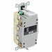 Hubbell GFRTW20I GFCI Receptacle Duplex, Ivory, 5 - 20R, 20 A, 125V AC, 2 Pole / 3 Wire, Screw Terminals - KVM Tools Inc.KV39EA82