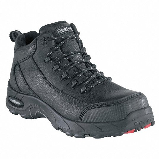 Reebok RB4555 Athletic High-Top Shoe Men's, Size 9, W, Black, Composite Toe Cap, Removable Insole