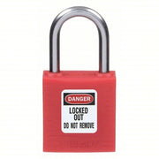Brady 143150 Lockout Padlock Keyed Different, Nylon, Aluminum, Std, Red, 1 Pack Size, Plastic - KVM Tools Inc.KV39N179