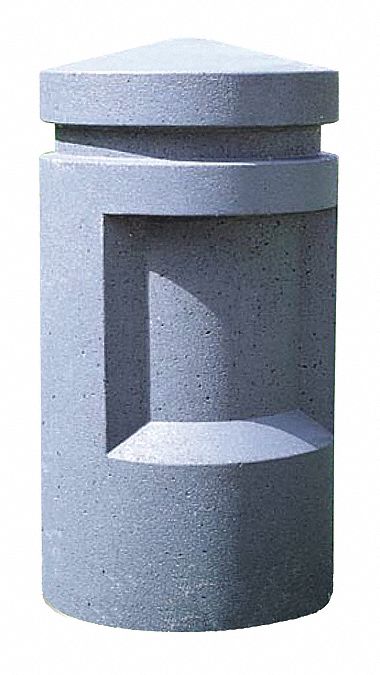 Wausau Tile TF6055W22 Decorative Bollard, Round Shape, 58 in Overall Ht, 18 in Overall Wd, 980 lb Wt