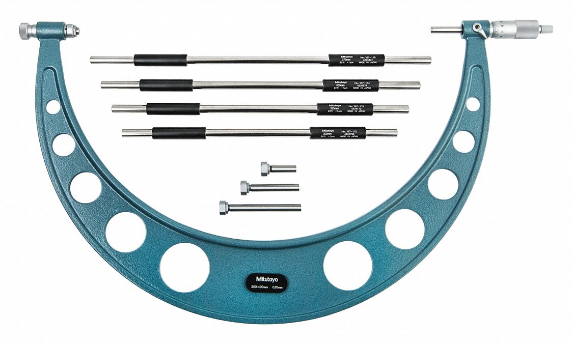 Mitutoyo 104-142A Outside Micrometer 300-400 mm 0.01 mm Interchangeable Anvil