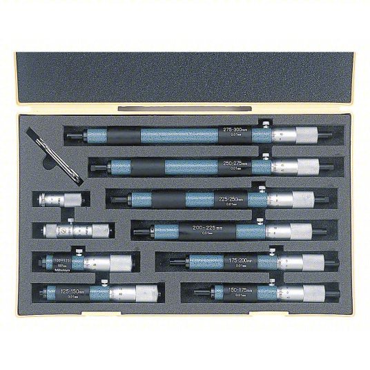 Mitutoyo 133 - 902 50 - 300Mm/0.01Mm 10Pcs Inside Mic S - KVM Tools Inc.KV39X109