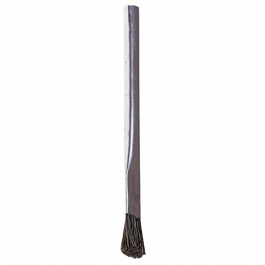 KVM Tools KV1VAH8 Flux Brush Black/Silver, Horsehair Bristle Material, 24 PK