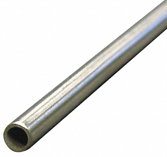 Approved Vendor ZUSA-HTM-97 Tubing, Seamless, 316 Stainless Steel, 3/8 in Outside Dia, 0.245 in Inside Dia, 6 ft Overall Lg