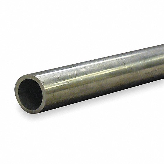 USA Industrials ZUSA-HTM-121 Tubing Seamless, 316 Stainless Steel, 1 1/2 in Outside Dia, 1.26 in Inside Dia, 6 ft Overall Lg
